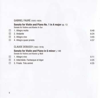 CD Frédéric Chopin: Fauré · Debussy · Szymanowski · Chopin
