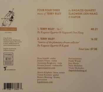 CD Terry Riley: Four Four Three: music of Terry Riley