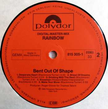 LP Rainbow: Bent Out Of Shape