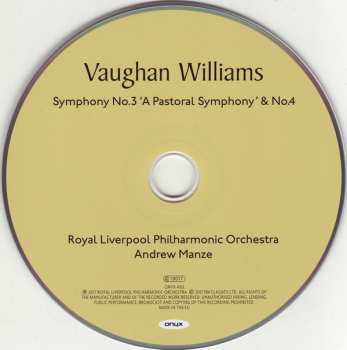 CD Ralph Vaughan Williams: A Pastoral Symphony / Symphony No. 4