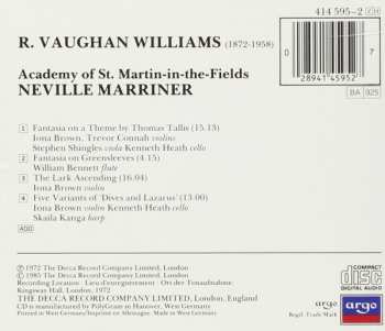 CD Ralph Vaughan Williams: Fantasia On A Theme By Thomas Tallis / Fantasia On Greensleeves / The Lark Ascending / Five Variants Of 'Dives And Lazarus'