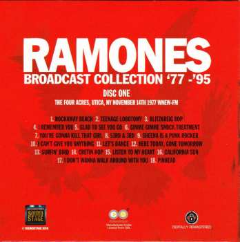 9CD/Coffret Ramones: Broadcast Collection '77-'95