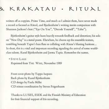 CD Raoul Björkenheim: Ritual