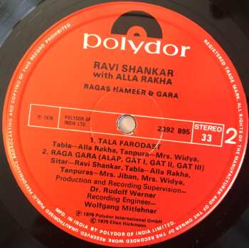 LP Ravi Shankar: Ragas Hameer & Gara