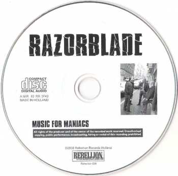 CD Razorblade: Music For Maniacs