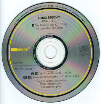 CD Giulio Regondi: The Great Regondi, Vol 1