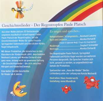 CD Reinhard Lakomy: Geschichtenlieder - Der Regentropfen Paule Platsch