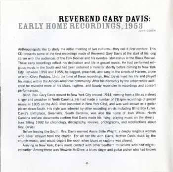 CD Rev. Gary Davis: If I Had My Way: Early Home Recordings