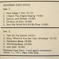 LP Rev. Gary Davis: New Blues And Gospel