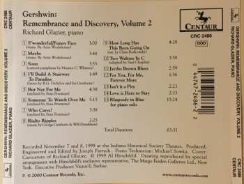 CD George Gershwin: Gershwin: Remembrance And Discovery, Volume 2