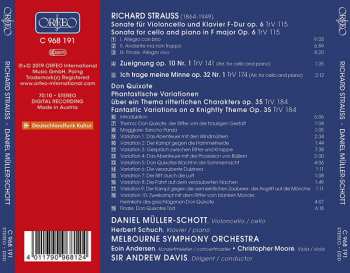 CD Richard Strauss: Don Quixote; Sonata For Cello And Piano; Songs Op. 10 And Op. 32