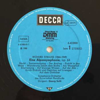 LP Richard Strauss: An Alpine Symphony (Eine Alpensinfonie) Op.64