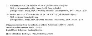 CD Richard Tauber: Vol.2 "I'm In Love With Vienna"