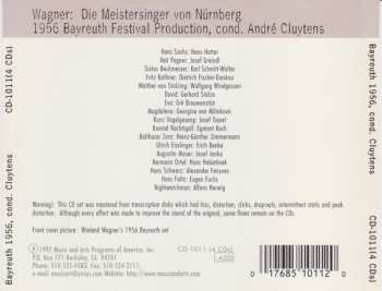 4CD/Coffret André Cluytens: Die Meistersinger Von Nürnberg - 1956 Bayreuth Festival (Live)