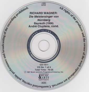 4CD/Coffret André Cluytens: Die Meistersinger Von Nürnberg - 1956 Bayreuth Festival (Live)