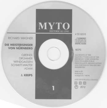 4CD/Coffret Richard Wagner: Die Meistersinger Von Nürnberg - Gesamtaufnahme Bayreuth 1961