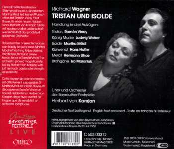 3CD/Coffret Herbert von Karajan: Tristan Und Isolde : Live Recording 23. Juli 1952