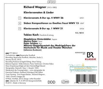 CD Richard Wagner: Piano Sonatas 🞄 Lieder