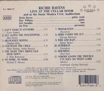 CD Richie Havens: Live At The Cellar Door And The Santa Monica Civic Auditorium