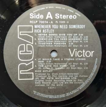 LP Rick Astley: Whenever You Need Somebody