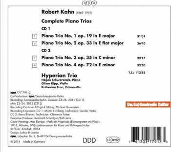2CD Robert Kahn: Complete Piano Trios