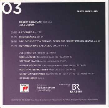 11CD/Coffret Robert Schumann: Alle Lieder