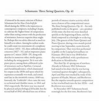 CD Robert Schumann: String Quartets, Op. 41