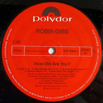 LP Robin Gibb: How Old Are You?