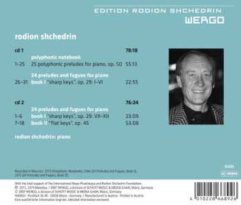 2CD Родион Щедрин: Polyphonic Notebook For Piano - 24 Preludes And Fugues For Piano