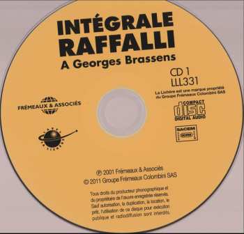 2CD/Coffret Rodolphe Raffalli: Intégrale Rodolphe Raffalli - Hommage à Georges Brassens