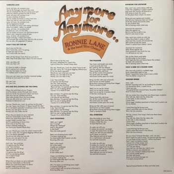 LP Ronnie Lane & Slim Chance: Anymore For Anymore
