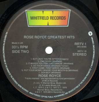 LP Rose Royce: Greatest Hits