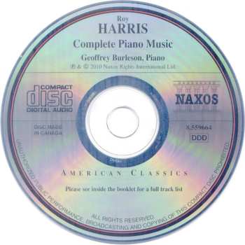 CD Geoffrey Burleson: Complete Piano Music