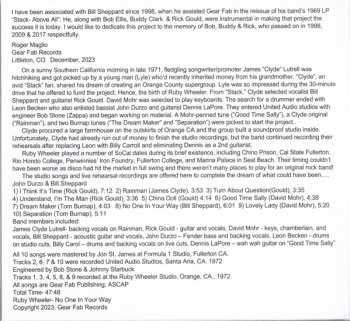 CD Ruby Wheeler: No One In Your Way DIGI