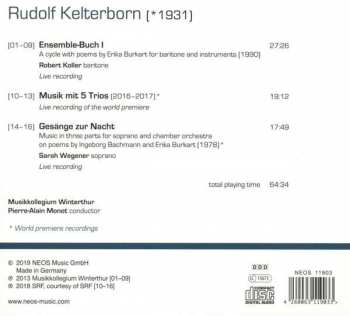 CD Musikkollegium Winterthur: Ensemble-Buch I - Musik Mit 5 Trios - Gesänge Zur Nacht