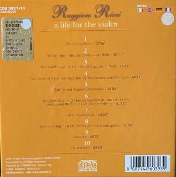 10CD/Coffret Ruggiero Ricci: A Life For The Violin
