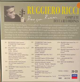 20CD/Coffret Ruggiero Ricci: The Complete Decca Recordings