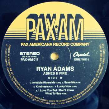 LP Ryan Adams: Ashes & Fire