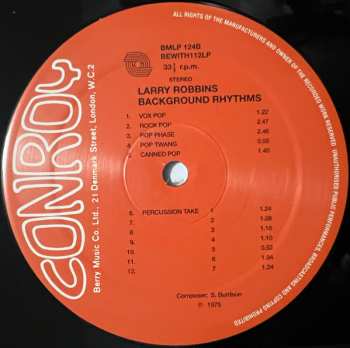 LP Sammy Burdson: Dramatic Tempi - Background Rhythms