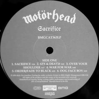 LP Motörhead: Sacrifice