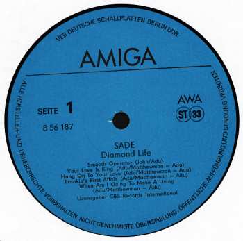 LP Sade: Diamond Life