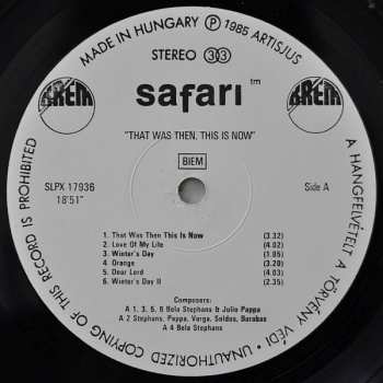 LP Safari: That Was Then, This Is Now