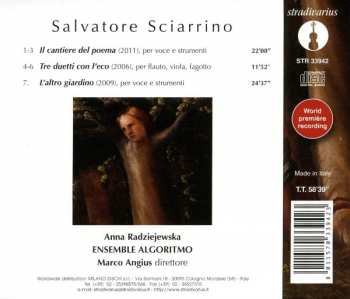 CD Salvatore Sciarrino: Cantiere del poema / Tre duetti con l'eco / L'altro giardino