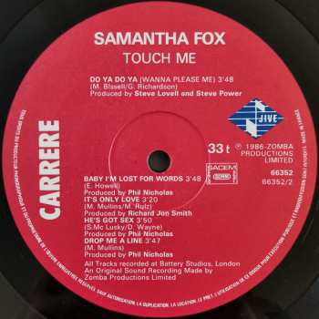 LP Samantha Fox: Touch Me