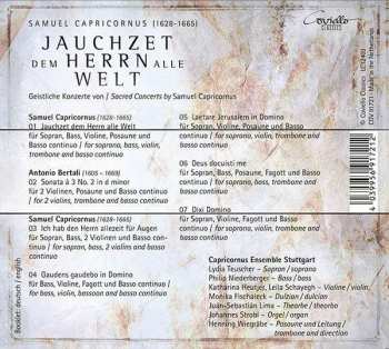 CD Samuel Capricornus: Jauchzet Dem Herrn Alle Welt
