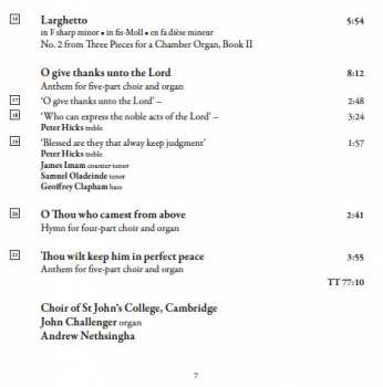 CD St. John's College Choir: Ascribe Unto The Lord - Sacred Choral Works