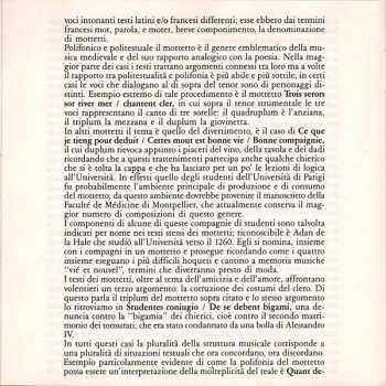 CD Sator Musicæ: Musicalis Scientia (Il Canto Goliardico Nel Medioevo)