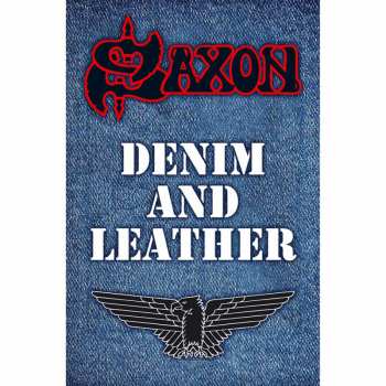 Merch Saxon: Poster textile Denim & Leather