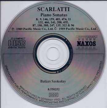 CD Domenico Scarlatti: Piano Sonatas