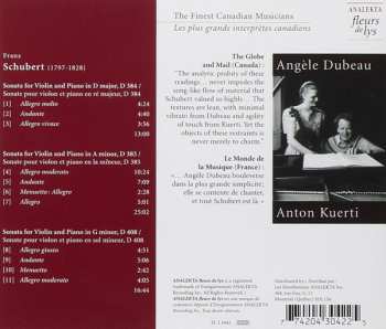 CD Franz Schubert: Three Sonatas For Violin And Piano